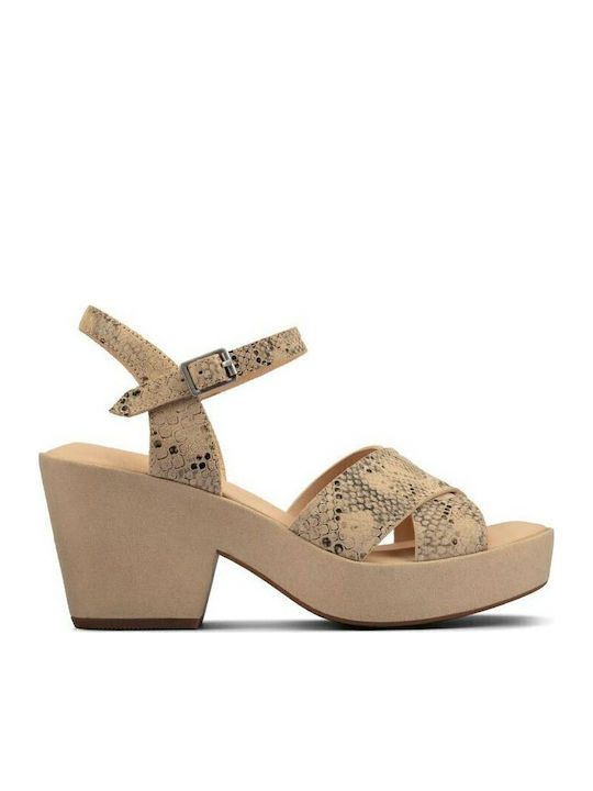 Clarks Maritsa70 Leather Sandals Anatomic Beige 26160298