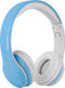 Kruger & Matz Street Kids Wireless/Wired Over Ear Kids' Headphones with 15 hours of Operation Blue KM0656