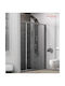 Karag Flora 600 Shower Screen for Shower with Sliding Door 170x190cm Clear Glass Cromo