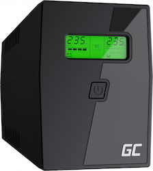 Green Cell Power Proof UPS Line-Interactive 800VA 480W with 2 Schuko Power Plugs