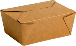 Disposable Food Paper Box Kraft 22x16x9cm 40pcs