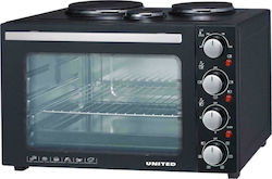 United EO-9739 Electric Countertop Oven 48lt with 3 Burners