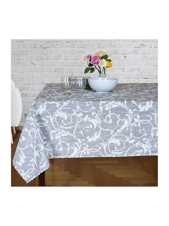 Ilis Home Themis Cotton & Polyester Tablecloth Γκρι 140x220cm