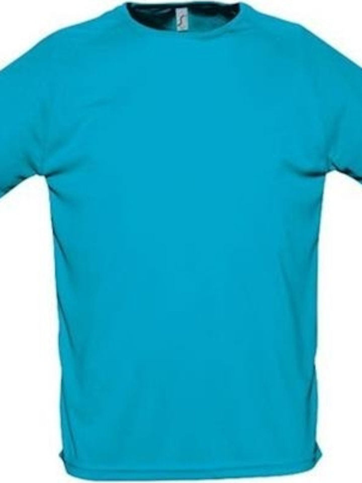 Sol's Sporty Werbe-T-Shirt in Türkis Farbe