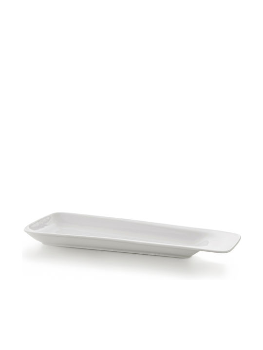 GTSA Serving Platter Rectangular made of Porcelain White 30x10cm