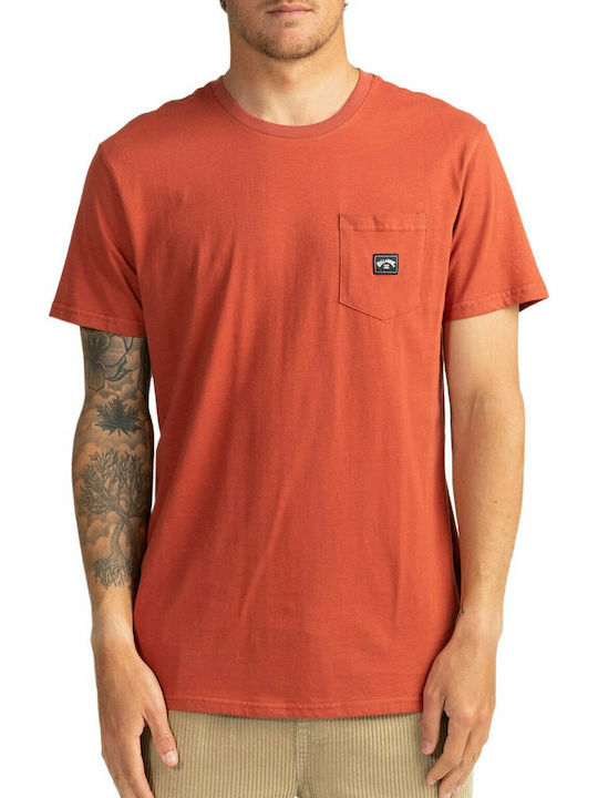 Billabong Stacked Ανδρικό T-shirt Πορτοκαλί Με Στάμπα