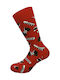 Walk Men's Patterned Socks Red