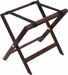 Wooden Foldable Hotel Luggage Rack Brown W40xD38xH49cm