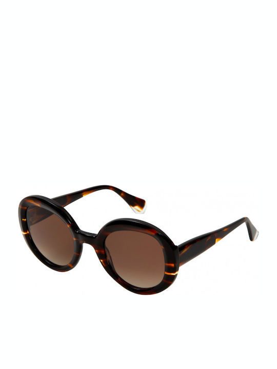 Gigi Barcelona Tessa Woman Sunglasses with Brown Tartaruga Horn-Rimmed Frame and Gradient Lens 6546/2