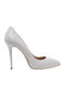 Mourtzi Leather Pointed Toe Stiletto White High Heels