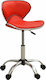 vidaXL Wheeled Stool with Backrest 69.5cm Red