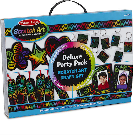 Melissa & Doug Боядисване Scratch Art Deluxe Party Pack за Деца 4+ години+ Години