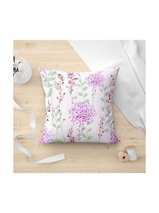 Lino Home Decorative Pillow Case Valquiria from 100% Cotton 301 Pink 45x45cm.