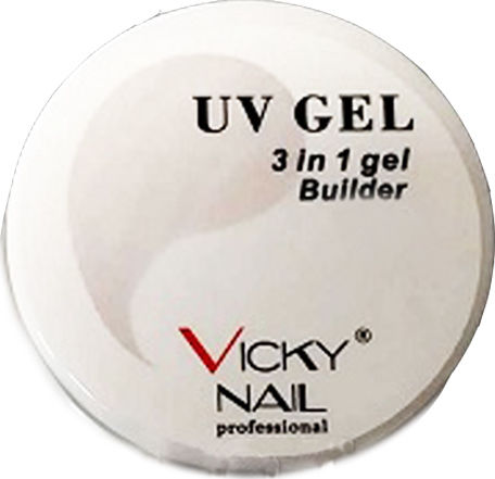 QBD Vicky Builder Gel Νυχιών 3 in 1 1 Builder Gel Clear 15gr