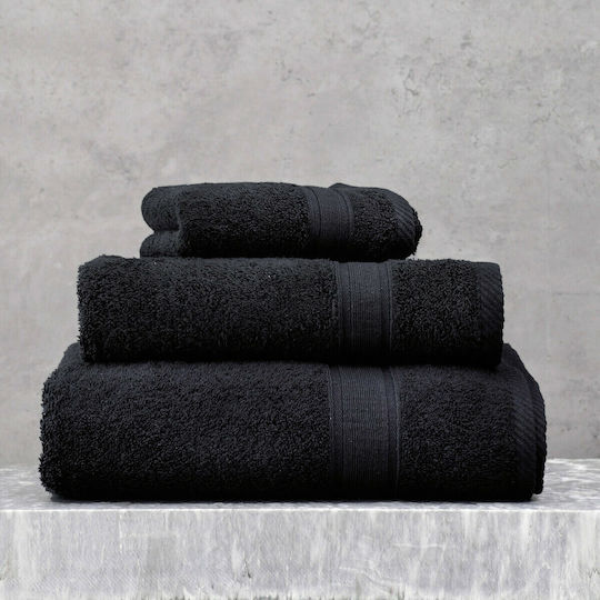 Rythmos Bath Towel Set 3pcs Illusion Black Weight 480gr/m²