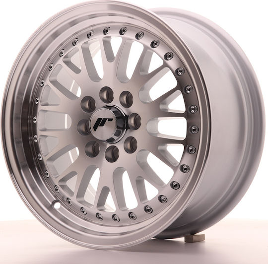 Japan Racing Wheels Защитни капаци от алуминий за кола JR10 15"x7" Сребърно обработено лице
