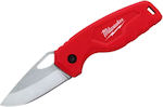 Milwaukee Compact Pocket Pocket Knife Red with Blade made of Stainless Steel