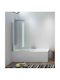 Karag Iro Ανοιγόμενο IRO85O Shower Screen Bathtub 85x140cm Clear Glass