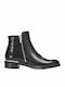 Leather Women's Ankle Boots Black