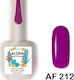 Aloha Fashion Semi-Permanent Nail Polish Dark Fuschia AF 212 15ml 1pcs