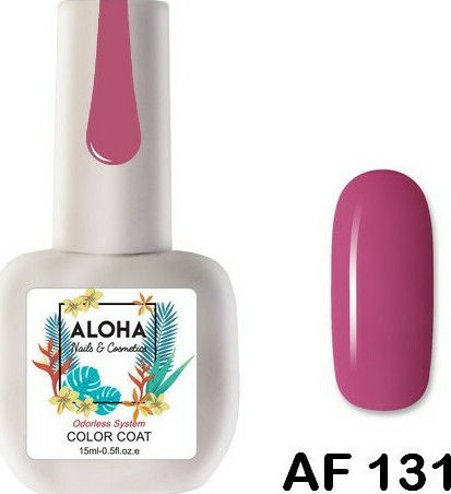 Aloha Fashion Semi-Permanent Nail Polish Carmine Pink AF 131 15ml 1pcs