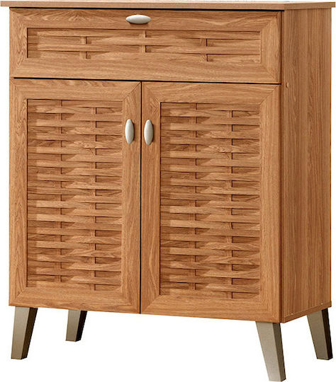 FP-02C Wooden Shoe Organizer with 4 Shelves Pacific Oak 77.8x36.8x89.3cm