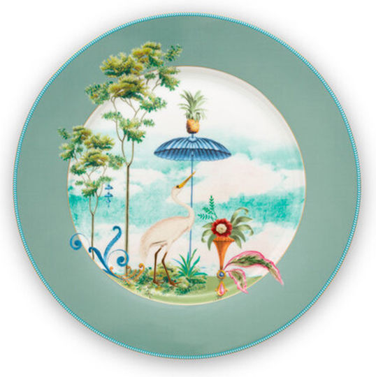 PiP Studio Jolie Blue Serving Platter made of Porcelain Blue with Diameter 32cm