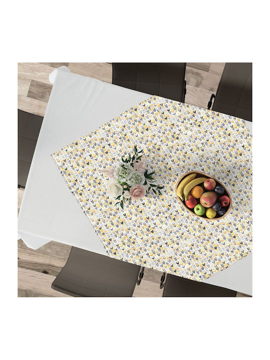 Lino Home Turqueta Cotton & Polyester Tablecloth 201 Gold 90x90cm