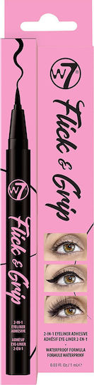 W7 Cosmetics Flick & Grip Wasserdichter Wimpernkleber Innenliner 2 in 1 7ml