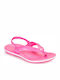 Crocs Παιδικές Σαγιονάρες Flip Flops Ροζ Crocband Strap Flip K
