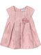 Kinderkleid Kurzärmelig Satin Polka Dot Rosa