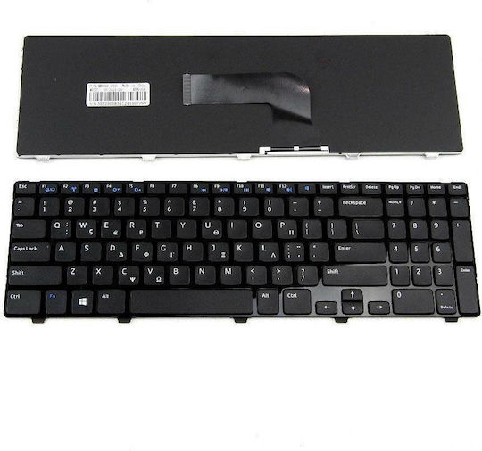 Πληκτρολόγιο Laptop για inspiron 15R 3521 χωρίς Πλαίσιο και Διάταξη Ελληνικά (GR) σε Μαύρο χρώμα