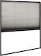 vidaXL Σίτα Παραθύρου Πλισέ Μαύρη από Fiberglass 100x130cm 148667
