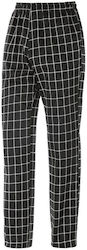 Egochef Square Chef Black Pants with Elastic Waist