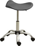 vidaXL Wheeled Stool 49cm Gray