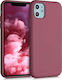 KWmobile Umschlag Rückseite Silikon Rosa (iPhon...