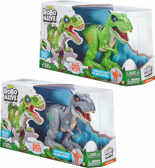 Zuru Robo Alive Dinosaurier Elektronisches Robotik-Spielzeug für 3+ Jahre T-Rex mit Ei Slime Verschiedene Designs 1St