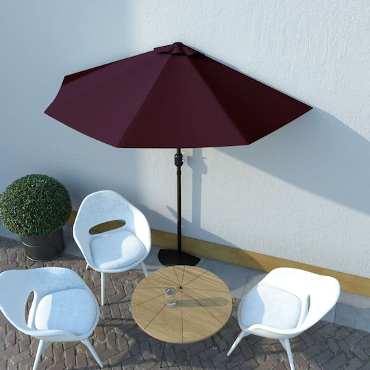 Rundschreiben Aluminium Burgundisch 2,7x2,45 m