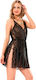 Moongirl 1003 Babydoll & G-String Set Sexy Babydoll Black