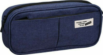 Comix Pencil Case with 3 Compartments Blue