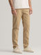 Trousers Chino Elastic in Slim Fit Beige