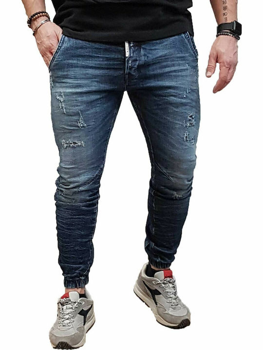 Cover Jeans Ibiza B3551 Ανδρικό Παντελόνι Τζιν Ελαστικό σε Loose Εφαρμογή Μπλε