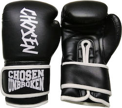 Chosen Logo Synthetic Leather Boxing Competition Gloves Black