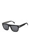 David Beckham Men's Sunglasses with Black Plastic Frame and Black Lens DB 7044/S 807/IR