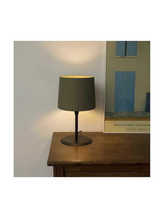 Faro Barcelona Samba Metal Table Lamp for Socket E27 with Green Shade and Black Base
