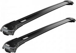 Thule Μπάρες Οροφής Ατσάλινες M/L Wingbar Edge Universal 78-86.4cm για Αυτοκίνητα με Εργοστασιακές Μπάρες (Σετ με πόδια και κλειδαριά)