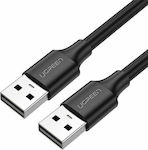 Ugreen USB 2.0 Cablu USB-A de sex masculin - USB-A de sex masculin Negru 0.5m 10308