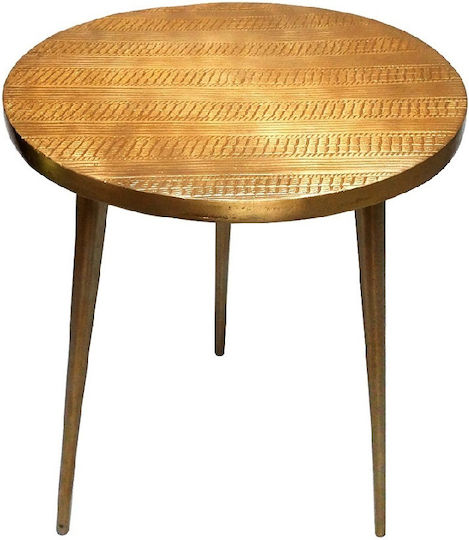 Round Aluminum Side Table Gold M40.6xL40.6xH53.2cm