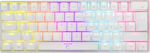 White Shark Shinobi Gaming Mechanische Tastatur 60% mit Outemu Blau Schaltern und RGB-Beleuchtung Weiß
