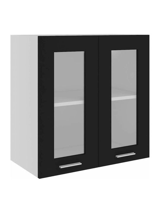 Wall Cabinet Μαύρο L60xW31xH60cm